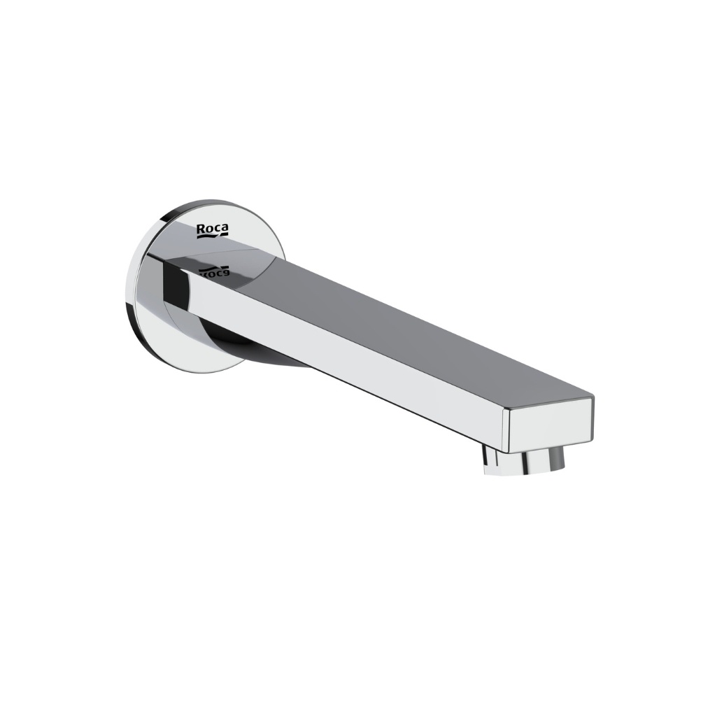 Cut out image of the Roca Square Chrome Wall Mounted Bath Spout